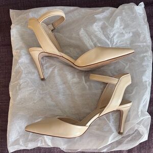 Louise et Cie Cream Slingback Heels | Sz 8